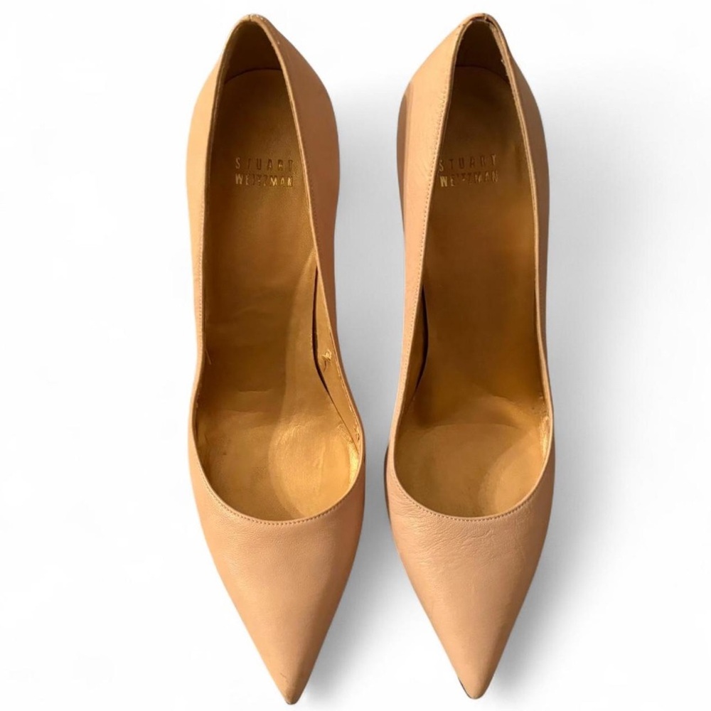 Stuart Weitzman Nude Pointed Toe Pumps Size 10
